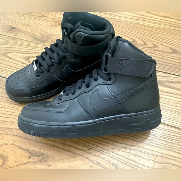 Nike Air Force 1 High '07 Triple Black CW2290-001 Basketball Shoes Men's Sneaker - Picture 2 of 7